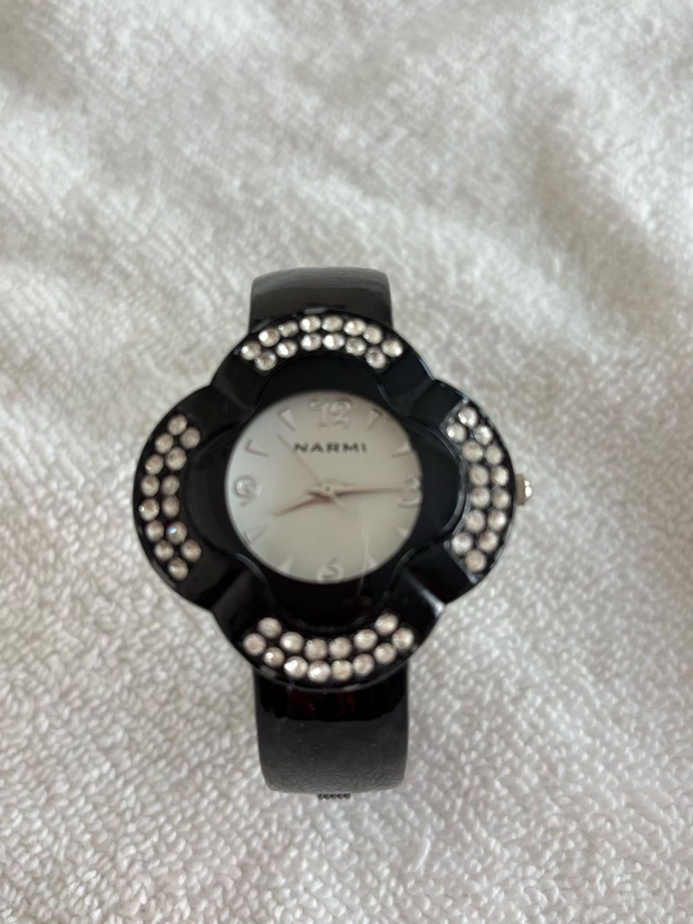 Narmi Black Crystal-Accent Women's Watch